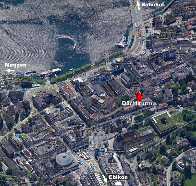 Bild Luftaufnahme des Standorts des Dächliturms